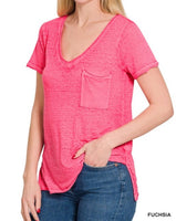 Burnout V-Neck Top *8//COLORS*