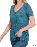 Burnout V-Neck Top *8//COLORS*
