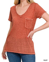 Burnout V-Neck Top *8//COLORS*