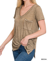 Burnout V-Neck Top *8//COLORS*
