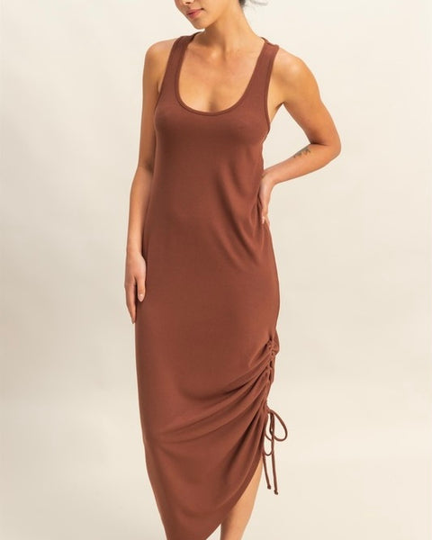 Side Drawstring Dress - *2//COLORS*
