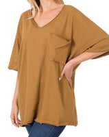 Oversized Raw Edge Boyfriend T-Shirt - *3//COLORS*