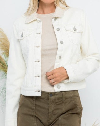 Cream Denim / Sherpa Jacket