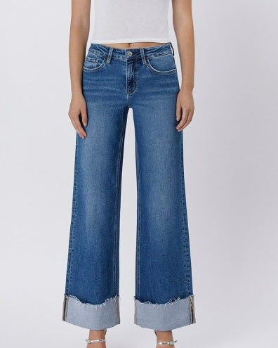 “REMEDY” Cuffed Wide Leg Jean