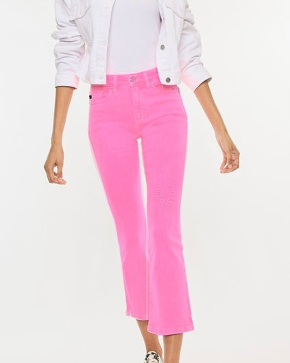 Neon Pink Crop Jean
