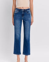High Rise Straight Ankle Jean - Charming