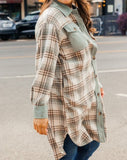 Sage Long Plaid Shacket *S-3X*