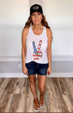 American Flag Peace Tank Top