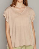Flutter Sleeve Top - 4 Colors