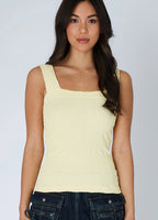 Textured Square Tank - Multiple Colors