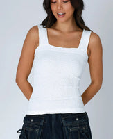 Textured Square Tank - Multiple Colors