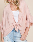 Crochet Trim Kimono *2//COLORS*