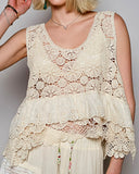 Crochet & Eyelet Tank - *Multiple Colors*
