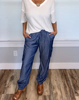 Chambray Joggers