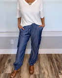 Chambray Joggers