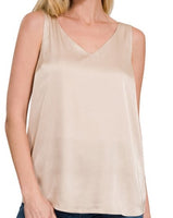 Sleeveless Satin Top - *2//COLORS*