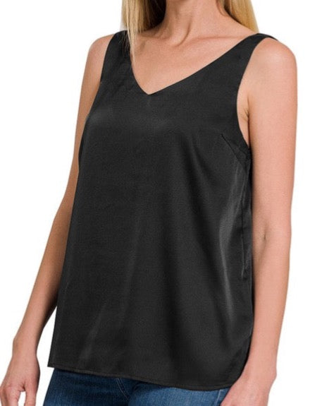 Sleeveless Satin Top - *2//COLORS*