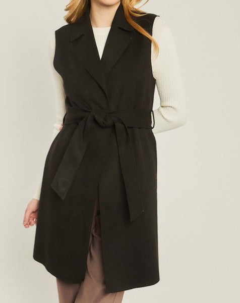 Suede Vest - BLACK