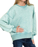 Oversized Washed Fleece Sweatshirt * 2 Colors*