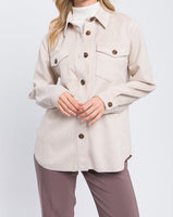 Suede Button Down Jacket  *2//COLORS*