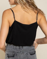 Black Drape Neck Cami