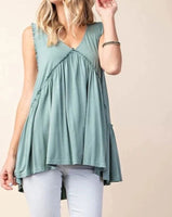 Sleeveless Babydoll Top *5//COLORS*