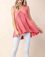 Sleeveless Babydoll Top *5//COLORS*