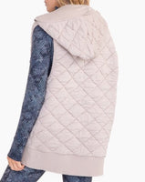Diamond Quilted Hooded Vest *2//COLORS*