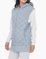Diamond Quilted Hooded Vest *2//COLORS*