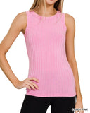 Washed Wide Ribbed Tank - 4 Colors