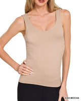 Seamless Tank w/ Shelf Bra - 7 Colors