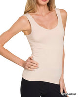 Seamless Tank w/ Shelf Bra - 7 Colors