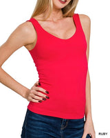 Seamless Tank w/ Shelf Bra - 7 Colors