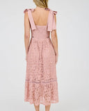 Lace Midi Dress - Blush