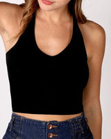 Ribbed Seamless Halter Top