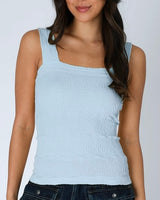 Textured Square Tank - Multiple Colors