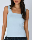 Textured Square Tank - Multiple Colors