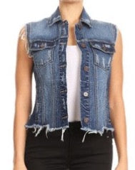 Medium Wash Denim Vest