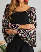 Floral Sleeve Top - *2//COLORS*