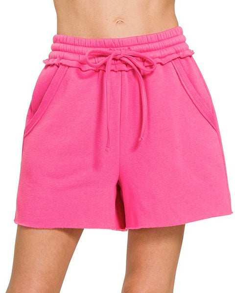 Fleece Shorts - HOT PINK