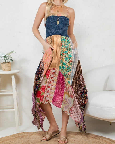 Handkerchief Patchwork Dress
