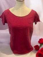Off Shoulder Distressed Tee *6//COLORS*