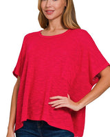 Oversized Slub Hacci Top - 5 Colors