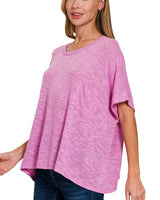 Oversized Slub Hacci Top - 5 Colors