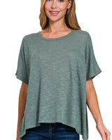 Oversized Slub Hacci Top - 5 Colors