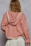 Gauze Hooded Jacket - Dusty Rose