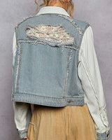 Denim & Lace Jacket - 2 Colors