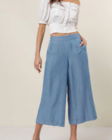 Tencel Denim Culotte Pant - 2 Colors