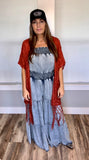Denim Tiered Jumpsuit