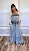Denim Tiered Jumpsuit